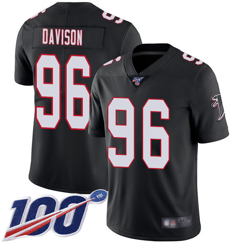 Atlanta Falcons Limited Black Men Tyeler Davison Alternate Jersey NFL Football #96 100th Season Vapor Untouchable->atlanta falcons->NFL Jersey